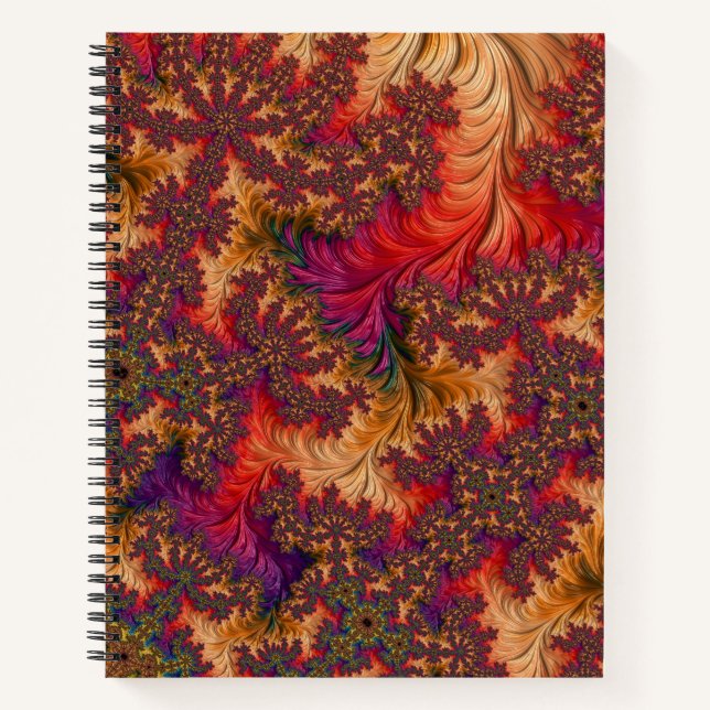 Carnet Tripant Branches Abstraites Dazzlantes Fractales (Devant)
