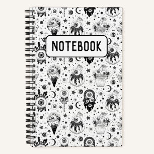 Carnet Trippy Eyeball Eyes and Stars Bizarre