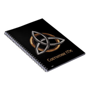 Carnet Triquetra (brun/argent)