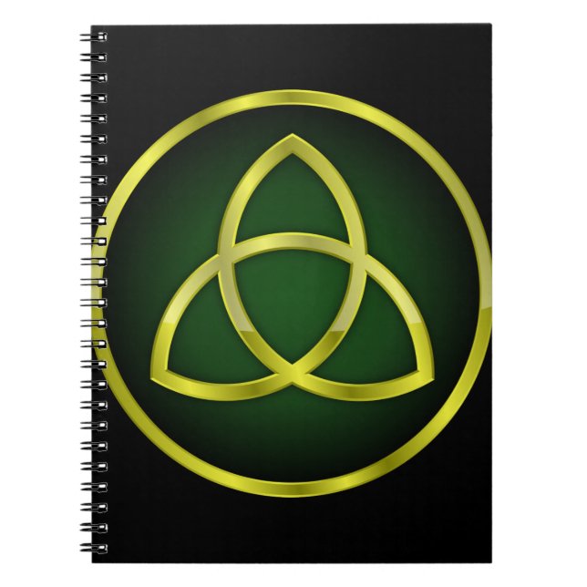 Carnet triquetra or et vert (Devant)