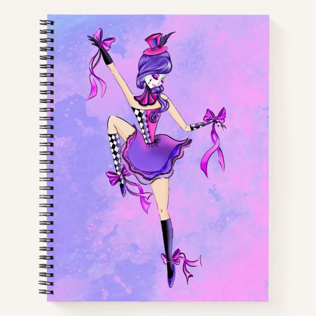 Carnet Trixie Cute Ballerina Dream Clouds  (Devant)