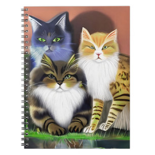 Carnet Trois chats avec une attitude