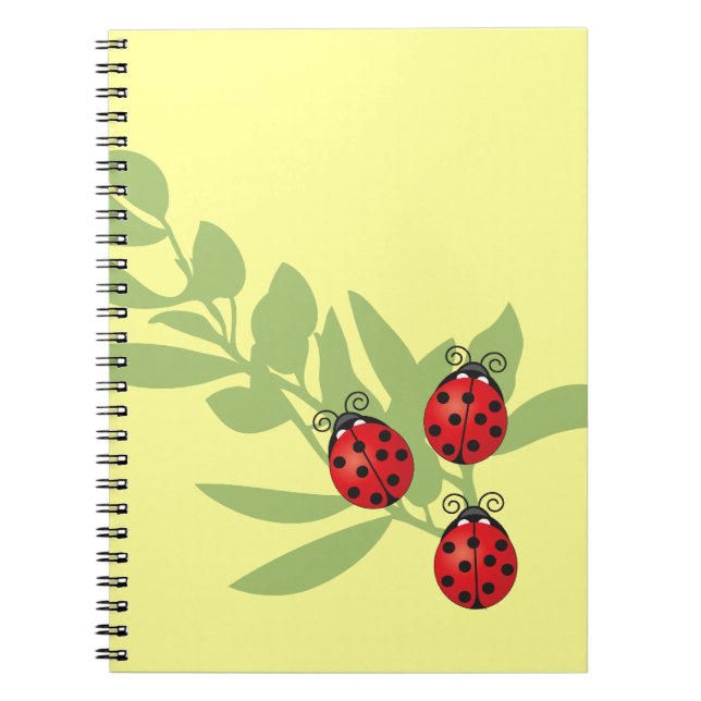 Carnet Trois coccinelles chanceuses (Devant)