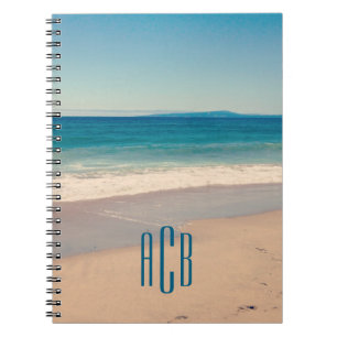 Carnet Trois lettres Monogramme Vacances Plage Photo