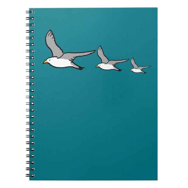Carnet Trois oiseaux volant haut (Devant)