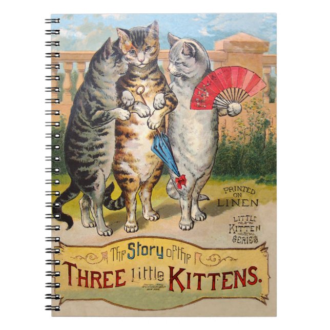 Carnet Trois Petits Chatons Illustration de Mère l'Oie (Devant)