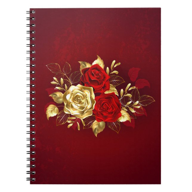 Carnet Trois Roses de bijoux (Devant)