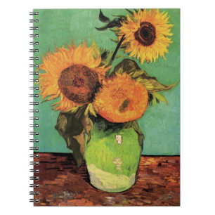 Carnet Trois tournesols dans un vase par Vincent van Gogh