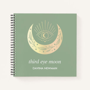 Carnet Troisième croissant oculaire Lune Boho Monogramme