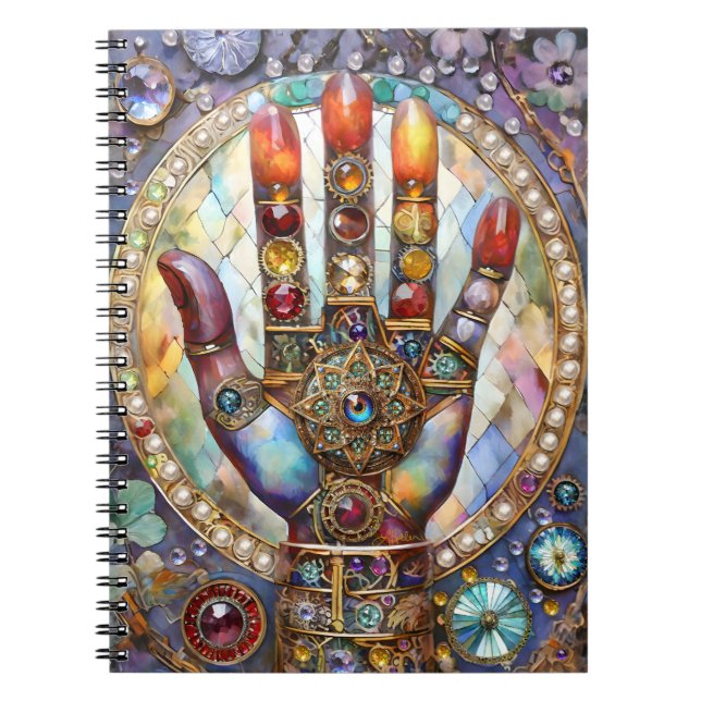 Carnet Troisième œil paume mystique (Devant)