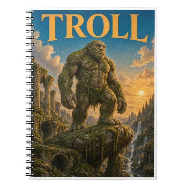 Carnet Troll, Monstre de Fantasy Gothique (Devant)