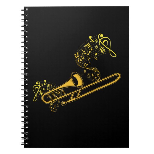 Carnet Trombone Player Brass Music Instrument Big Band (Devant)