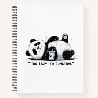 Carnet Trop azy pour fonctionner - Lazy Panda