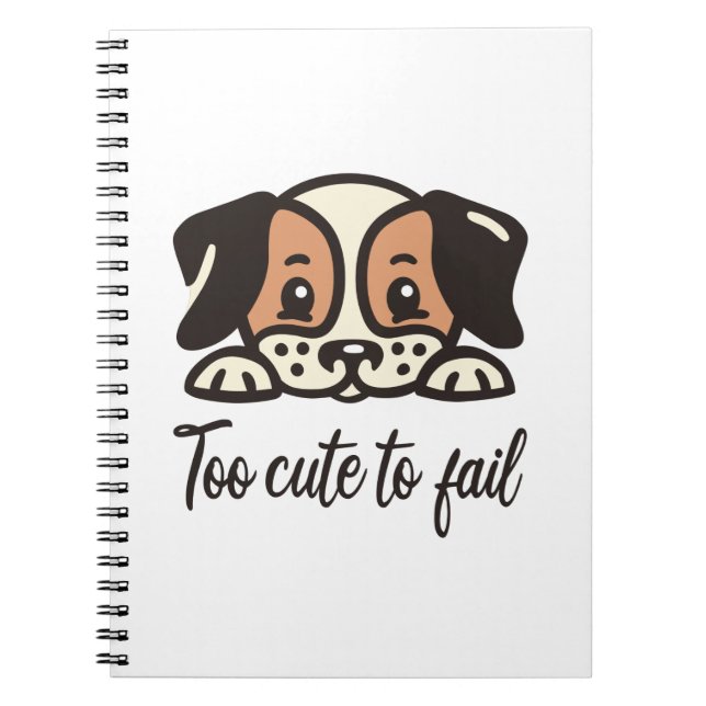 Carnet Trop mignon pour échouer (Devant)