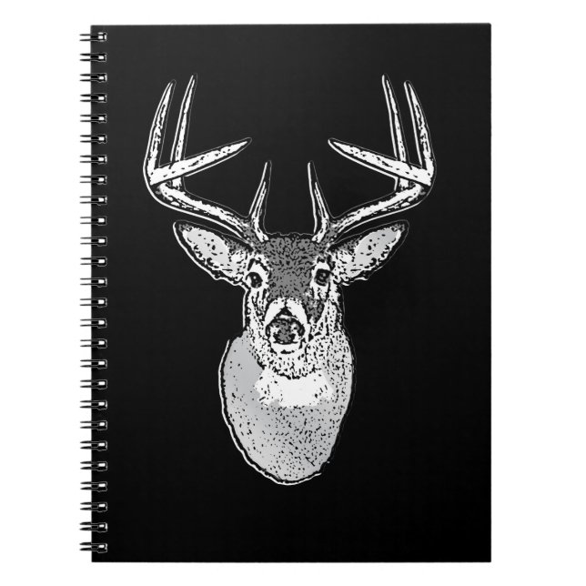 Carnet Trophée Buck sur Cerf à queue blanche noire (Devant)