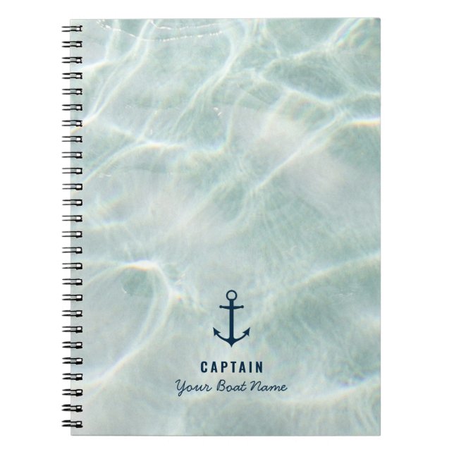Carnet Tropical Beach & Sandy Nautical Custom Boat Name (Devant)
