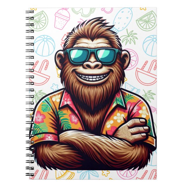 Carnet Tropical/beach yeti/bigfoot (Devant)
