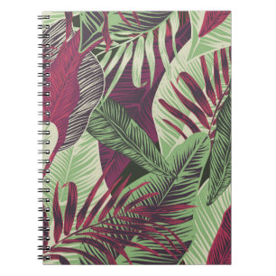 Carnet Tropical Exotic : Vert tendance sans couture