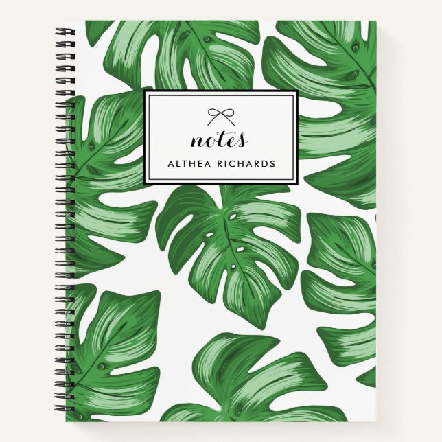 Carnet Tropical Frlit Leaf Philodendron (Devant)