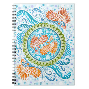 Carnet Tropical Koi Mandala