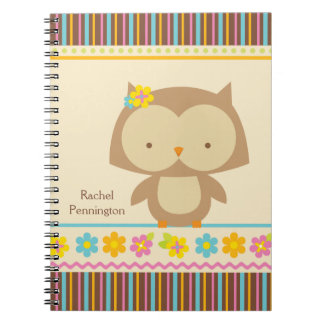 Carnet tropical mignon personnalisé de filles de