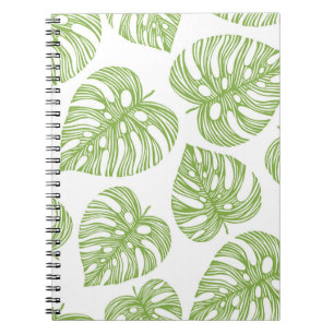 Carnet Tropical motif sans couture avec palme exotique 