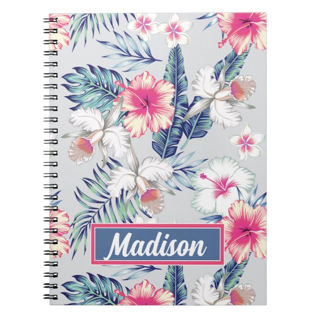 Carnet Tropical Orchid Floral (Devant)