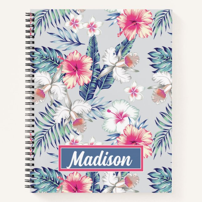 Carnet Tropical Orchid Floral (Devant)
