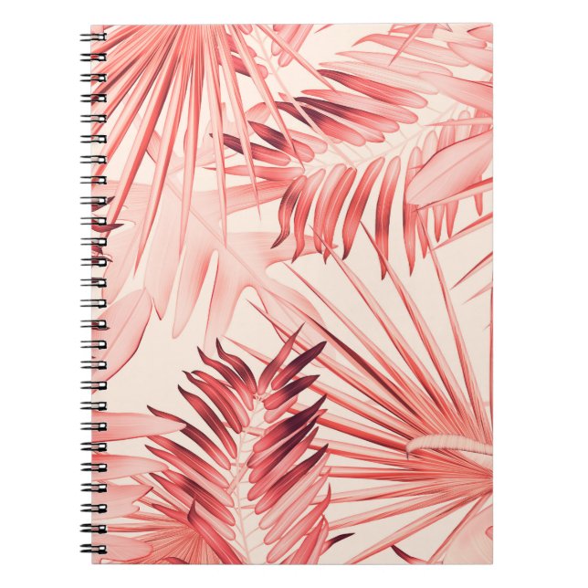 Carnet Tropical Palm Feuille, Hawaiian Stylish Motif. (Devant)