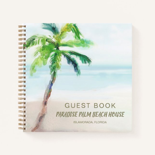 Carnet Tropical Palm Tree Beach House Location de maison  (Devant)