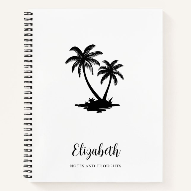 Carnet Tropical Palm Tree Personalized (Devant)