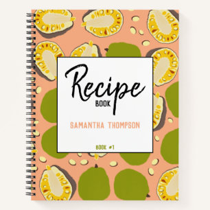 Carnet Tropical Summer Jackfruit Motif - Recette Cookbook