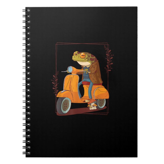 Carnet Trottinette Grenouille Champignon Goblincore Acadé (Devant)
