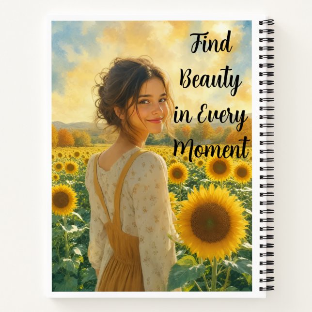 Carnet Trouvez la beauté dans chaque instant – Champ de t (Dos)