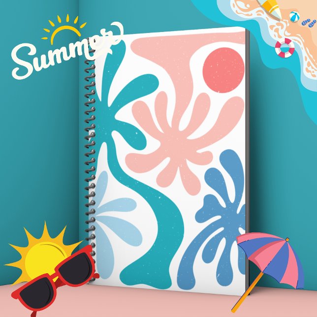 Carnet Trouvez-moi sous le thème de la spirale d'été Palm (Find me under the Palm summer theme spiral Notebook)