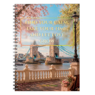 Carnet Trouvez votre calme, laissez l'amour grandir Journ