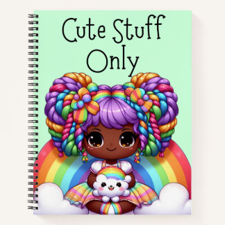 Carnet Truc mignon seulement - Vert Kawaii Arc-en-ciel