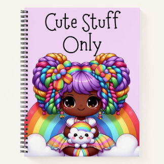 Carnet Truc mignon seulement - Violet Kawaii Arc-en-ciel