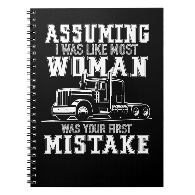 Carnet Truck Trucker Femme Funny Truck Driver Citations 1 (Devant)