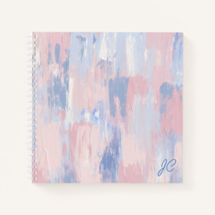 Carnet Trucs de peinture bleu et blanc Abstraits