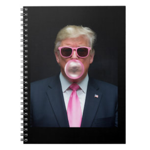 Carnet Trump Bubble Gum Rose Président 47 États-Unis