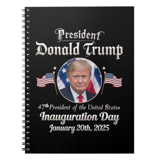 Carnet Trump Inauguration Day 2025 47th USA President (Devant)
