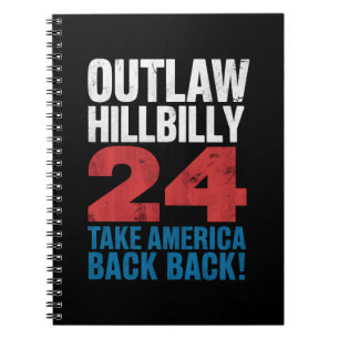 Carnet Trump Vance 2024 Hors-la-loi Hillbilly Drapeau amé