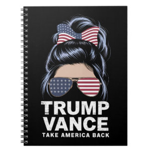 Carnet Trump Vance Reprenez l'Amérique Fille aux Chignons
