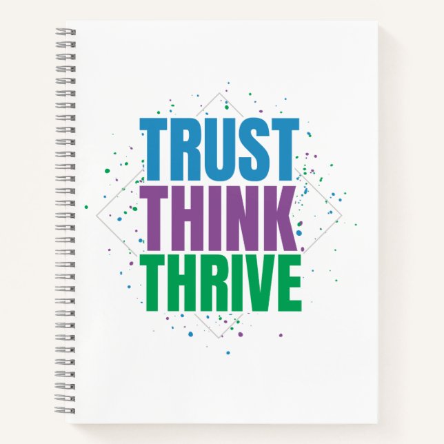 Carnet Trust Think Thrive – Motivational Quote Design (Devant)