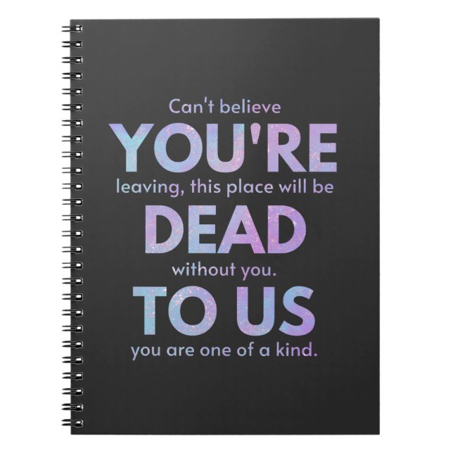 Carnet Tu es mort pour nous ! - R.I.P. Traitor ! : Cowork (Devant)