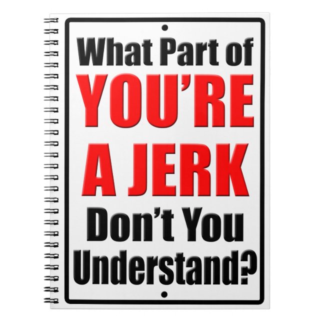 Carnet Tu es un Jerk (Devant)