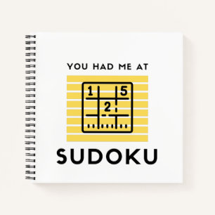 Carnet Tu m'as eu à sudoku