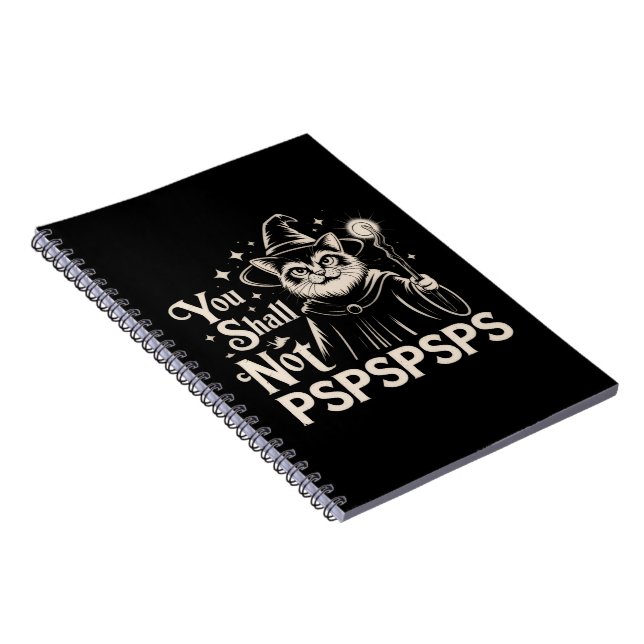 Carnet Tu ne PSPSPSPS drôle chat sorcier papa  (Côté Droit)