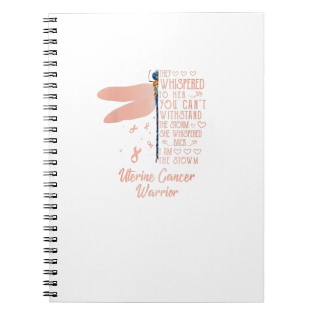 Carnet Tu Uterine Cancer Sensibilisation Dragonfly Ribbon (Devant)